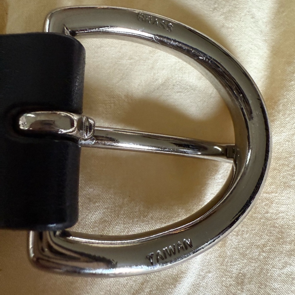 Silver and Black Belt Buckle